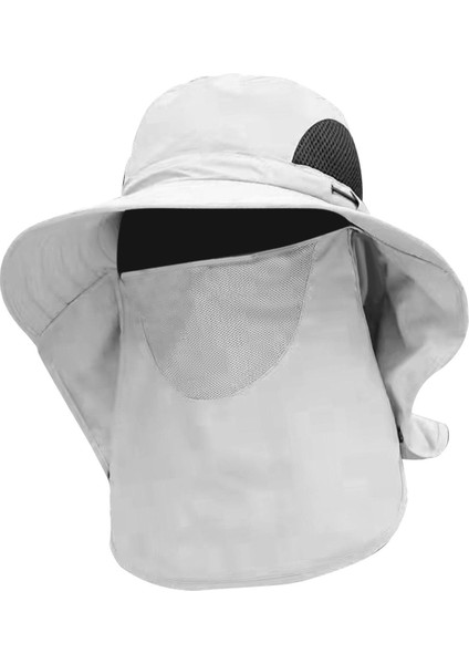 Kapaklı Güneş Şı Balıkçı Şı Ayarlanabilir 55-58CM Şı Açık Gri (Yurt Dışından)