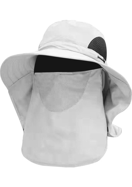 Kapaklı Güneş Şı Balıkçı Şı Ayarlanabilir 55-58CM Şı Açık Gri (Yurt Dışından)