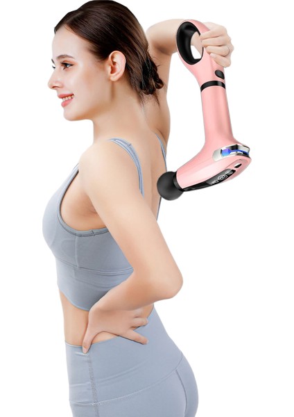 Şarjlı Masaj Aleti Uzun Sap Tasarımı Led Ekranlı 30w Güçlü Motor Derinlemesine Masaj Spor Fitness Veya Yoğun Çalışma Sonrası Rahatlatıcı Etki Hb-005