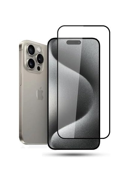 Apple iPhone 16 Pro Max Uyumlu Ekranı Tam Kaplayan Güçlendirilmiş Kırılmaz Cam Ekran Koruyucu