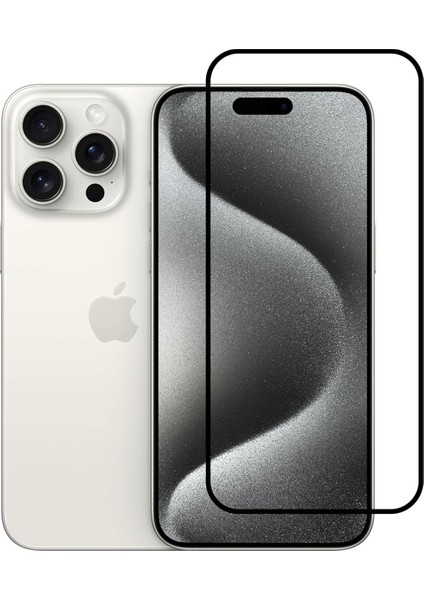 Apple iPhone 16 Pro Max Uyumlu Ekranı Tam Kaplayan Güçlendirilmiş Kırılmaz Cam Ekran Koruyucu