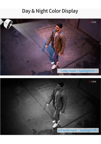 Dış Mekan Güvenlik Kamerası Renkli Gece Görüşü Aı Pır Hareket Algılama Su Geçirmez 2 Yönlü Ses fiyatları