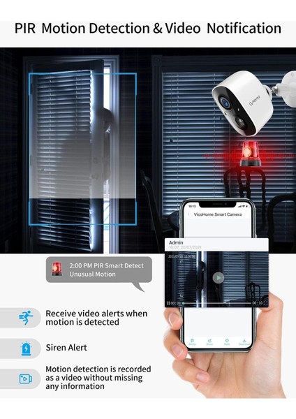 Dış Mekan Güvenlik Kamerası Renkli Gece Görüşü Aı Pır Hareket Algılama Su Geçirmez 2 Yönlü Ses fırsatları