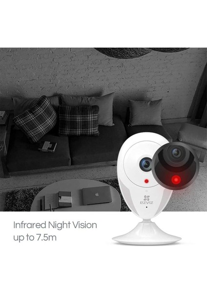 2 Paket Wifi Mini Kablosuz Güvenlik Kamerası 1080P, Gece Görüş, Hareket Algılama, 2 Yönlü Ses