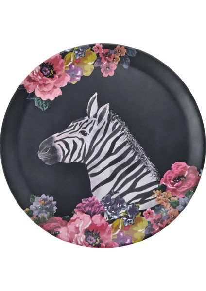 Zebra Desenli Melamin Tepsi 36CM
