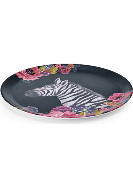 Zebra Desenli Melamin Tepsi 36CM