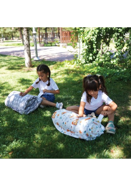 Taşınabilir Uyku Yatak Seti, Çocuk Için Taşınabilir Yatak, Uyku Seti Tilki Desen Travel Serisi