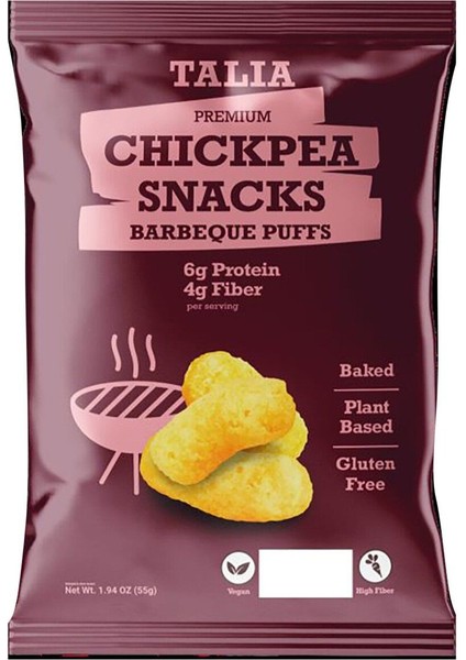 Snacks Barbekülü Fırınlanmış Nohut Cipsi 55 G