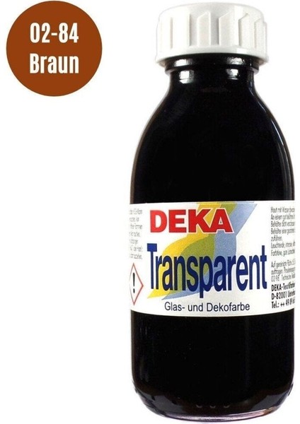 Transparent 125 Ml Cam Boyası 02-84 Braun (Kahverengi)