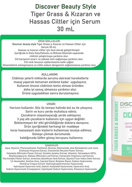 Tiger Grass & Kızaran Ve Hassas Ciltler Için Serum 30 Ml