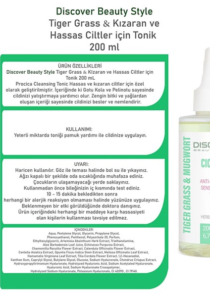 Tiger Grass & Kızaran Ve Hassas Ciltler Için Tonik 200 Ml