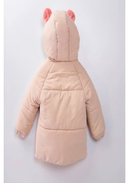 Yeni Sevimli Oyuncak Baby Tavşanlı-Içi Kürklü Soft Kumaş Cepli Kapüşonlu Çocuk Kışlık Mont-Kaban fırsatları