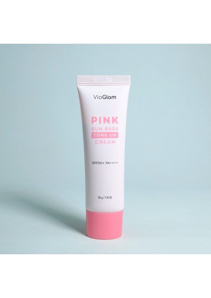 Vioglam Pink Sun Base Tone Up Cream SPF50+ Pa++++ + Ton Eşitleyici Aydınlatcı Güneş Koruyucu Krem SPF50+ Pa++++