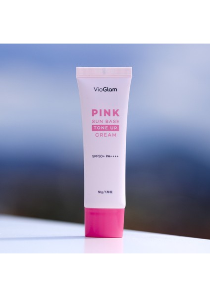 Vioglam Pink Sun Base Tone Up Cream SPF50+ Pa++++ + Ton Eşitleyici Aydınlatcı Güneş Koruyucu Krem SPF50+ Pa++++