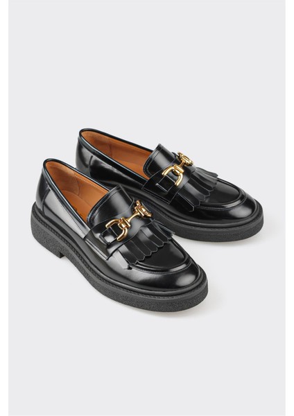 Siyah Deri Kadın Günlük Ayakkabı fiyatları