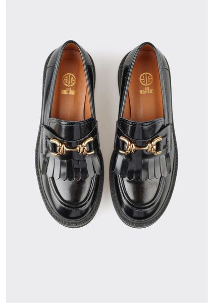 Siyah Deri Kadın Günlük Ayakkabı fırsatları