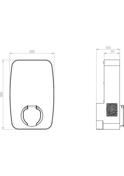 Monafaze, 1 Faz, 220V, 7,4Kw - 5Kw - 3,7Kw - 32A Kadar Yarlanabilir Elektrikli Araç Şarj Istasyonu