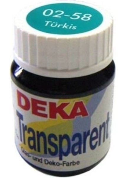 Transparent 25 Ml Cam Boyası 02-58 Türkis (Turkuaz)