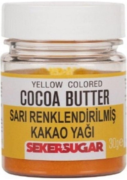 Sarı Yenilebilir Renklendirilmiş Kakao Yağı 30 gr