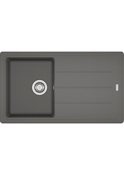 Stone Grey Basis Bfg 611 Tek Gözlü Armatürlü Granit Eviye Seti (BFG611-STONEGREY)