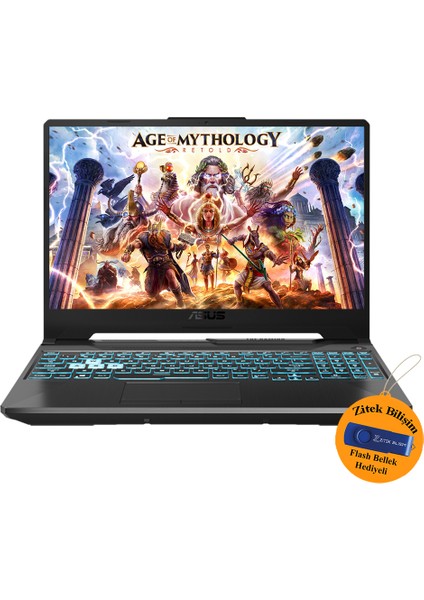 Tuf Gaming A15 R5-7535HS 64 GB Ram 2 Tb SSD RTX3050 15.6" WIN11HOME FA506NC-HN049 ZI735 + Zitek 16 GB Flash Bellek