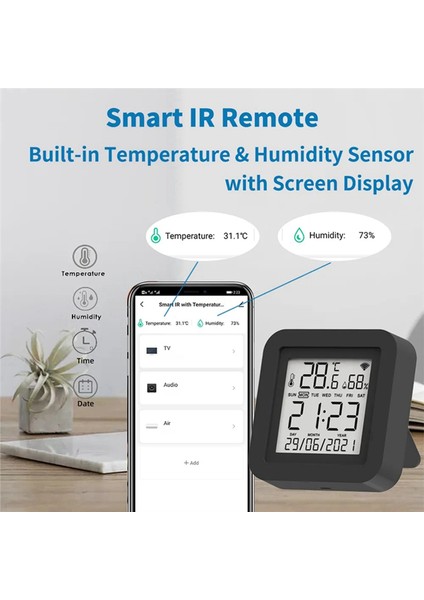 Tuya Akıllı Wifi Evrensel Ir Uzaktan Sıcaklık Nem Sensörü (Yurt Dışından) modelleri