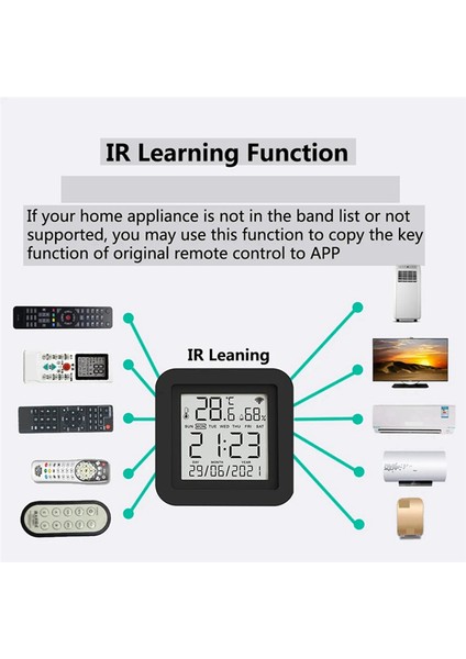 Tuya Akıllı Wifi Evrensel Ir Uzaktan Sıcaklık Nem Sensörü (Yurt Dışından) indirimleri