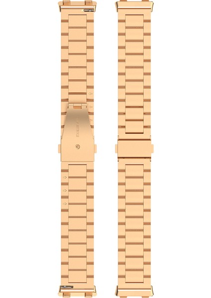 Oppo Watch 2 Için Watch Band Kayışı Paslanmaz Çelik Kordon, Pembe Altın (Yurt Dışından)