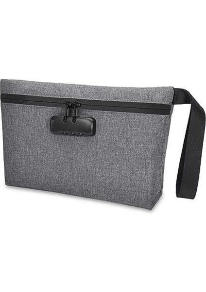 Nakit Para Için Fermuarlı ve Kilitli Su Geçirmez Banka Çantası, Cep Telefonu A (Yurt Dışından)