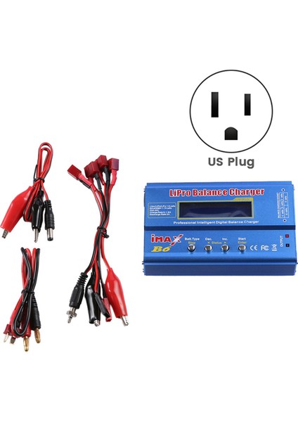 Imax Için B6 80W Lipo Pil Şarj Cihazı + T Fiş Lipo Nimh Li-Ion Ni-Cd Dijital Lipro Şarj Dengeleyici Pil Şarj Cihazı Abd Plug (Yurt Dışından)