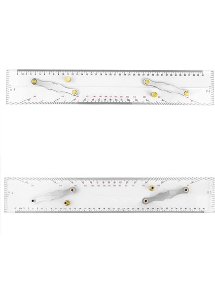 Deniz Paralel Cetveli Şeffaf Terazi, 450MM, Deniz Haritaları Paralel (Yurt Dışından)