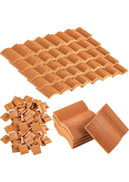 200 Adet Çatı Kiremitleri Yapı Seti Minyatür Fayans Mini Dollhouse (Yurt Dışından)