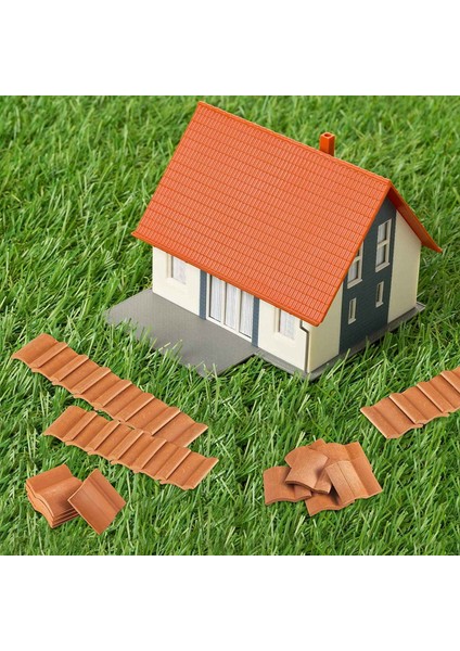 200 Adet Çatı Kiremitleri Yapı Seti Minyatür Fayans Mini Dollhouse (Yurt Dışından) modelleri