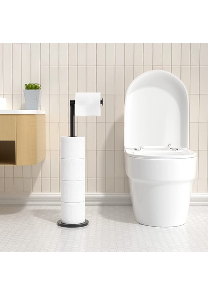 Tuvalet Kağıtlığı, 5 Kağıt Rulosu Için, Tuvalet Kağıdı Standı Siyah (Yurt Dışından) fiyatları
