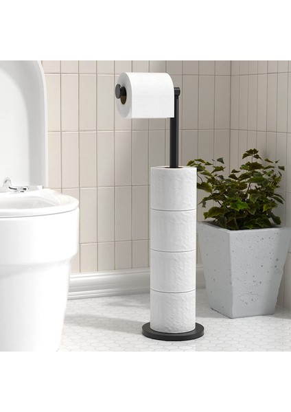 Tuvalet Kağıtlığı, 5 Kağıt Rulosu Için, Tuvalet Kağıdı Standı Siyah (Yurt Dışından) fırsatları