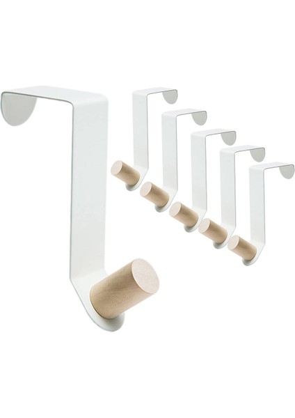 Kapı Üstü Kancaları 6'lı Paket Kapı Havlu Askısı Metal Kancalar(Beyaz) (Yurt Dışından)
