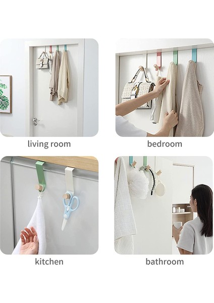 Kapı Üstü Kancaları 6'lı Paket Kapı Havlu Askısı Metal Kancalar(Beyaz) (Yurt Dışından) fiyatları