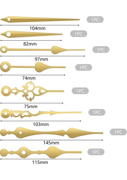 Saat Mekanizması Sessiz Kuvars Hareketi Makinesi Duvar Ibreleri Işaretçi Seti (Yurt Dışından)