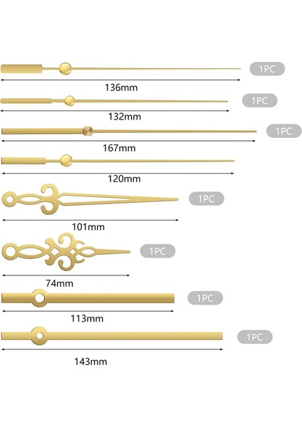 Saat Mekanizması Sessiz Kuvars Hareketi Makinesi Duvar Ibreleri Işaretçi Seti (Yurt Dışından)