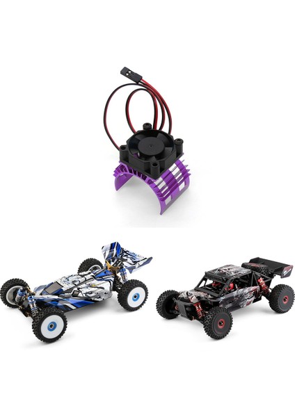 Wltoys A959-B 144001 124019 Rc Araba Alüminyum Alaşımlı Motor Soğutucu Kapağı Soğutma Fanı ile 540 550 3650 Motor, 2 (Yurt Dışından)