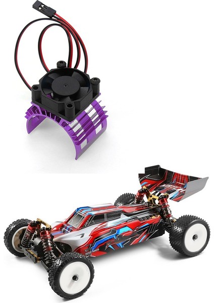 Wltoys A959-B 144001 124019 Rc Araba Alüminyum Alaşımlı Motor Soğutucu Kapağı Soğutma Fanı ile 540 550 3650 Motor, 2 (Yurt Dışından)