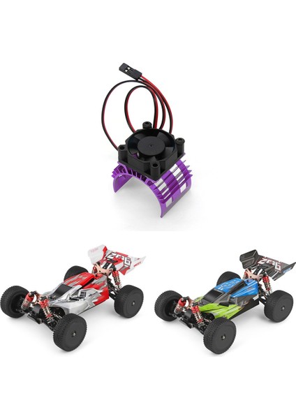 Wltoys A959-B 144001 124019 Rc Araba Alüminyum Alaşımlı Motor Soğutucu Kapağı Soğutma Fanı ile 540 550 3650 Motor, 2 (Yurt Dışından)