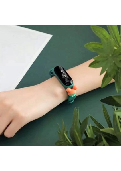 Çocuk Saatleri LED Dijital Bilek Saati Çocuk Spor Saati Koyu Yeşil (Yurt Dışından) fiyatları