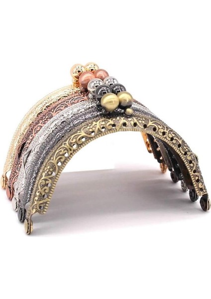 Parçalı Metal Cüzdan Öpücük Toka Kilit Dıy Para Çantası, 3,3 Inç/8,5 cm (Yurt Dışından)