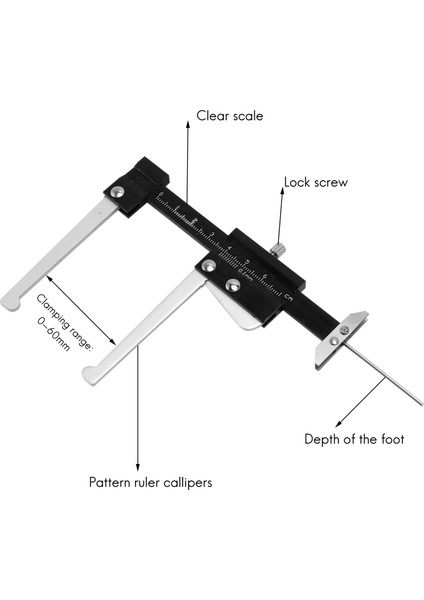 Disk Fren Rotor Kaliper 0-60MM Ölçer Gage Mikrometre Ölçme Aracı (Yurt Dışından)