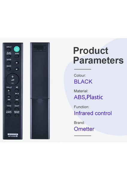 RMT-AH300U Sony HT-CT291 SA-CT290 Için Soundbar Uzaktan Kumandası (Yurt Dışından) modelleri