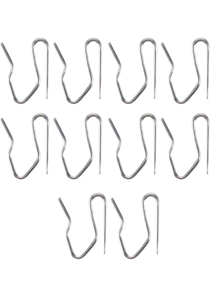 10 Adet Perde Perdelik Pim Kancası - Simli (Yurt Dışından) fiyatları