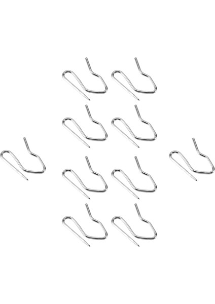 10 Adet Perde Perdelik Pim Kancası - Simli (Yurt Dışından) modelleri