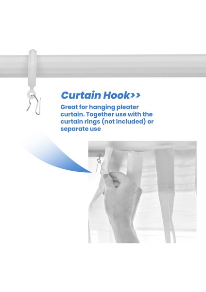 10 Adet Perde Perdelik Pim Kancası - Simli (Yurt Dışından) indirimleri