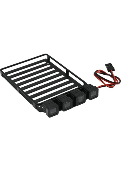 Metal Portbagaj Bagaj Taşıyıcı Tepsi ile LED Işık Spot Eksenel SCX24 1/24 Rc Paletli Araba Yükseltme Parçaları, 2 (Yurt Dışından)